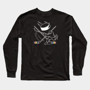 Pride Hockey Player Design Long Sleeve T-Shirt